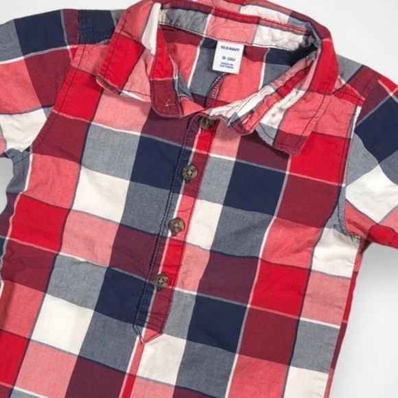 Old Navy Short Sleeve Red  Romper - Picture 2 of 4